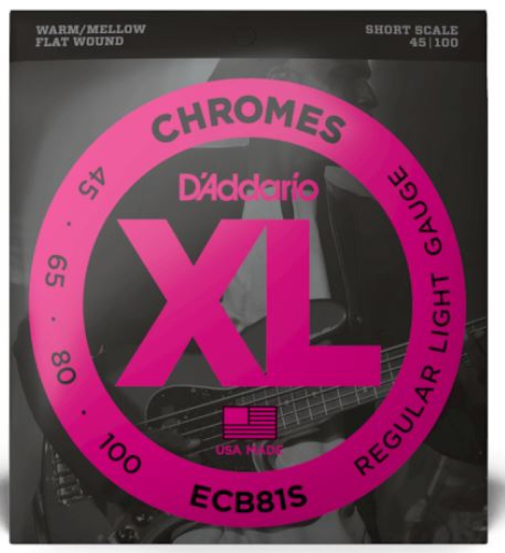 Daddario ECB81S Chromes Shortscale Flatwound, 45-100